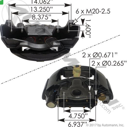 Trailer Air Disc Caliper LH
