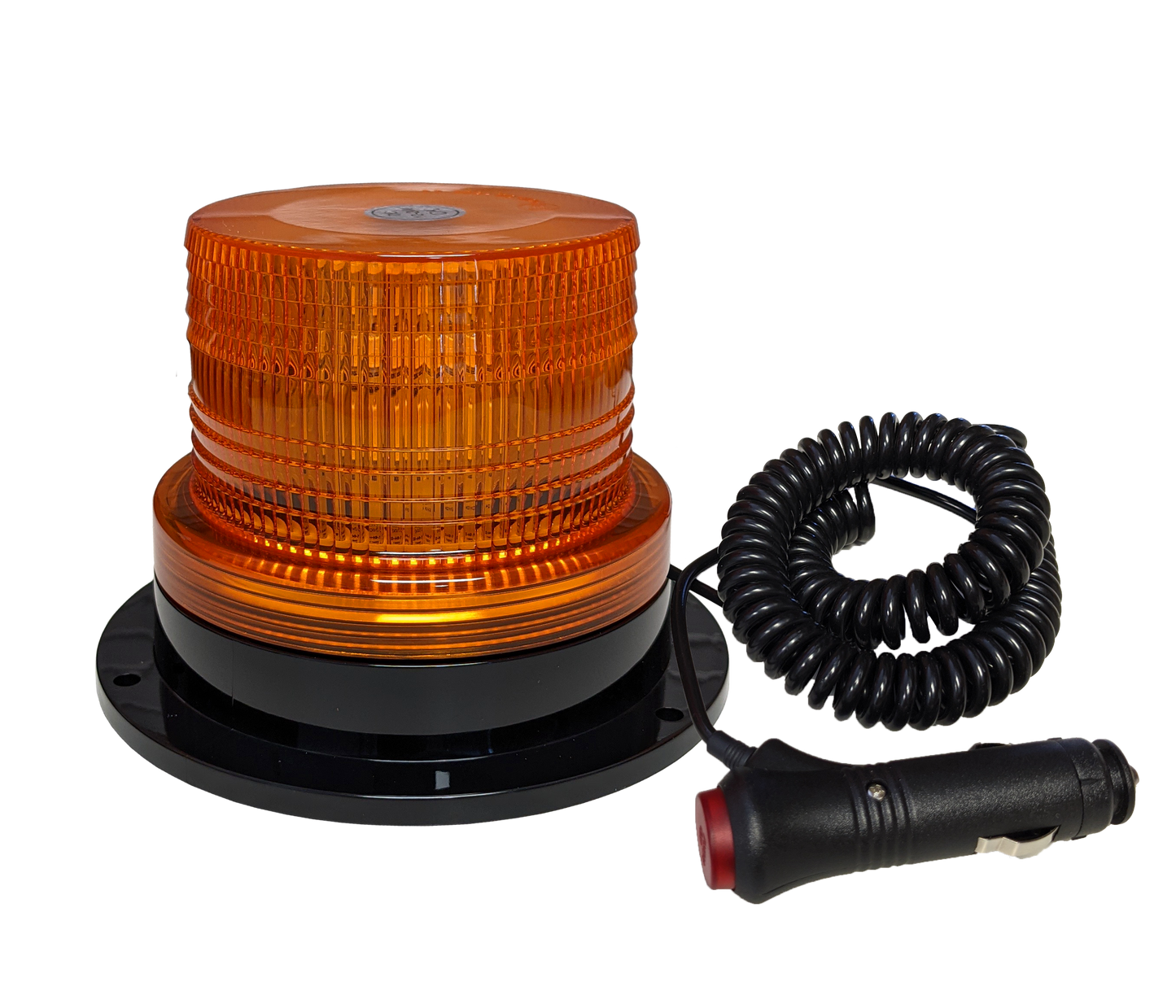 3.75" Amber LED Beacon Magnet Mount With 12V Plug