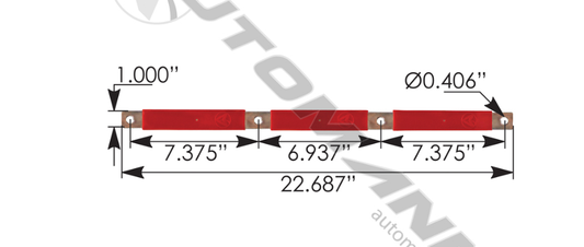 Battery Bar Positive Red